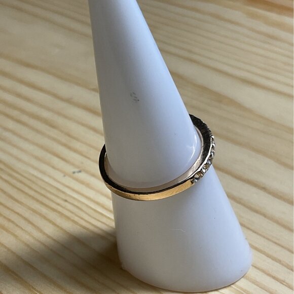 Gold-Tone Rhinestone Eternity Band Ring - Picture 2 of 4